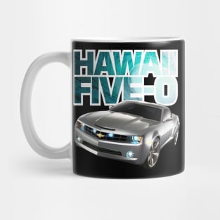 Hawaii Five-O Black Camaro (White Outline) Mug